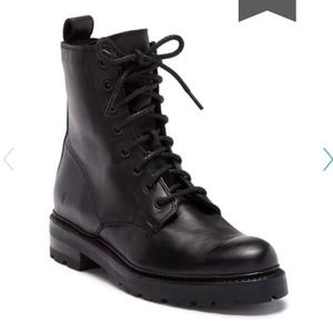 FRYE Women’s Julie Combat Boot, black, size 11